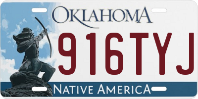 OK license plate 916TYJ