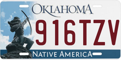 OK license plate 916TZV