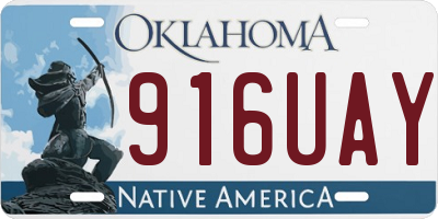 OK license plate 916UAY