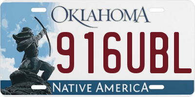 OK license plate 916UBL