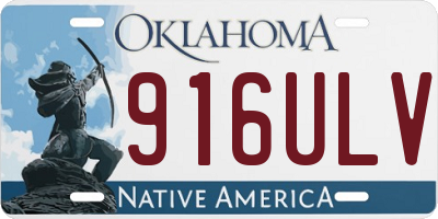 OK license plate 916ULV