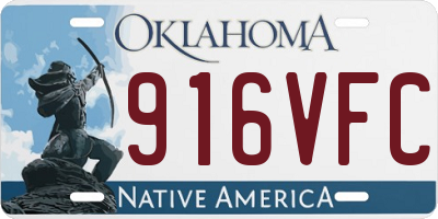 OK license plate 916VFC