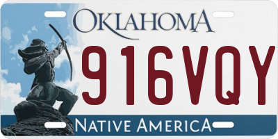 OK license plate 916VQY