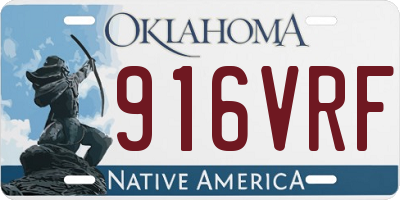 OK license plate 916VRF