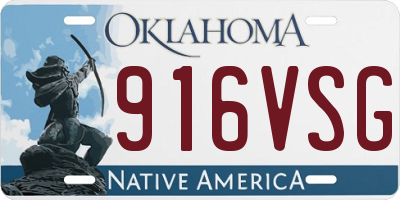 OK license plate 916VSG