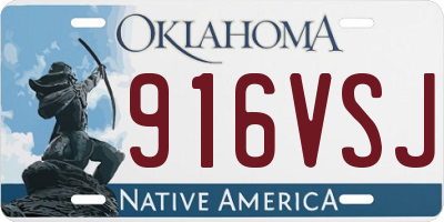 OK license plate 916VSJ
