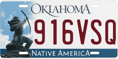 OK license plate 916VSQ