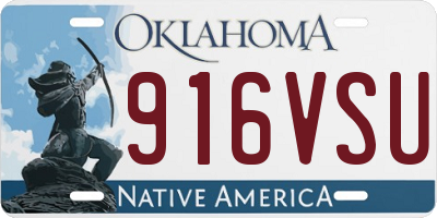OK license plate 916VSU