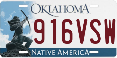 OK license plate 916VSW