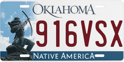 OK license plate 916VSX