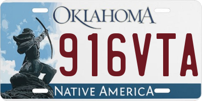 OK license plate 916VTA