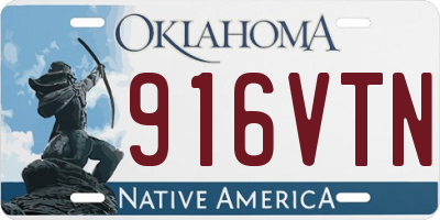 OK license plate 916VTN