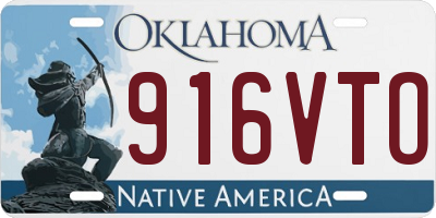 OK license plate 916VTO
