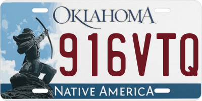 OK license plate 916VTQ