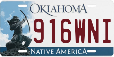 OK license plate 916WNI