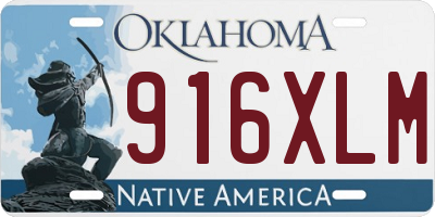 OK license plate 916XLM