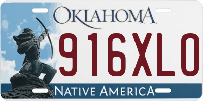 OK license plate 916XLO