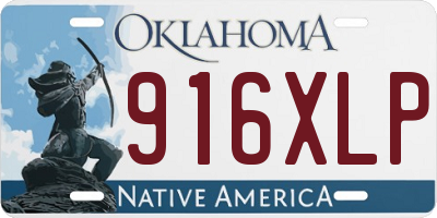 OK license plate 916XLP