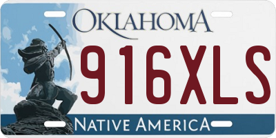 OK license plate 916XLS