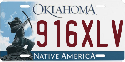 OK license plate 916XLV