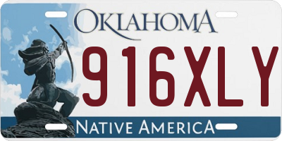 OK license plate 916XLY