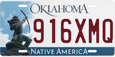 OK license plate 916XMQ