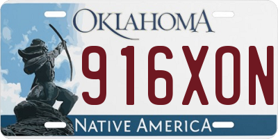 OK license plate 916XON
