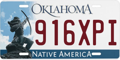 OK license plate 916XPI