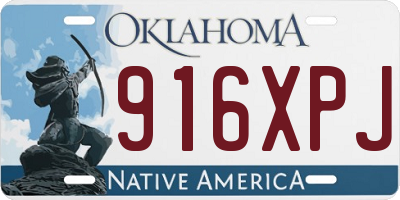 OK license plate 916XPJ