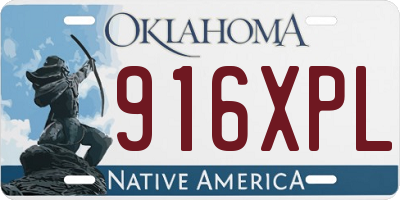 OK license plate 916XPL