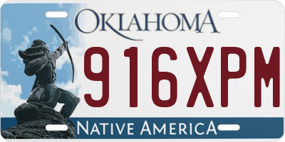 OK license plate 916XPM