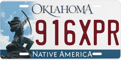 OK license plate 916XPR