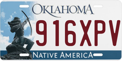 OK license plate 916XPV