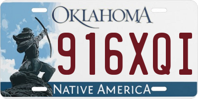 OK license plate 916XQI