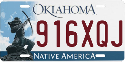 OK license plate 916XQJ