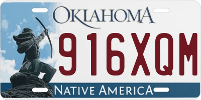 OK license plate 916XQM