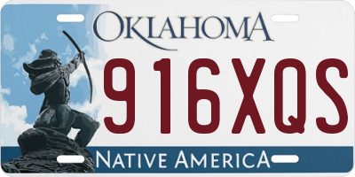 OK license plate 916XQS