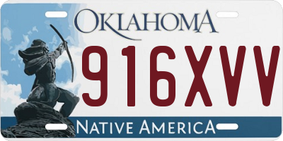 OK license plate 916XVV