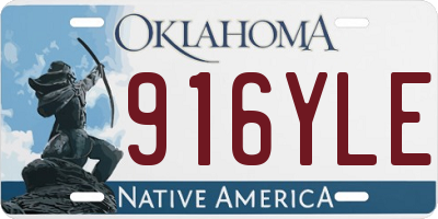 OK license plate 916YLE