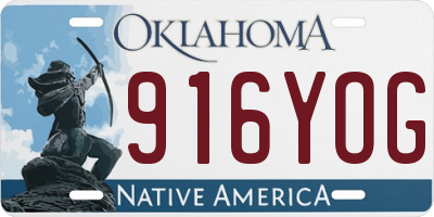 OK license plate 916YOG