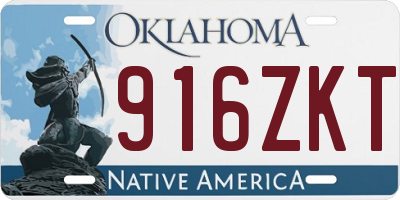 OK license plate 916ZKT
