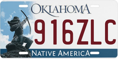 OK license plate 916ZLC
