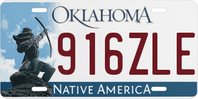 OK license plate 916ZLE