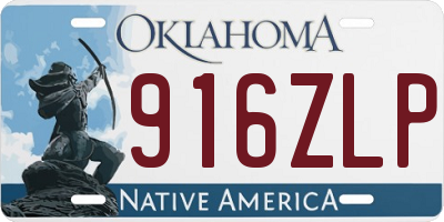 OK license plate 916ZLP