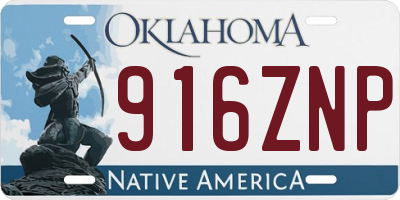 OK license plate 916ZNP