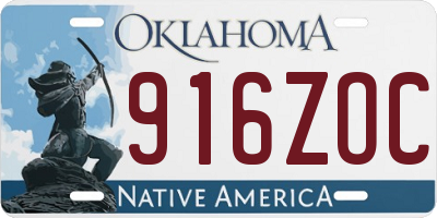 OK license plate 916ZOC