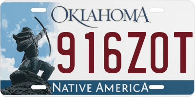 OK license plate 916ZOT