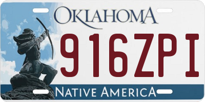 OK license plate 916ZPI