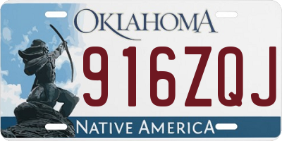 OK license plate 916ZQJ