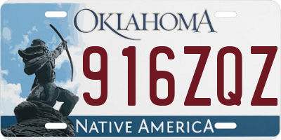 OK license plate 916ZQZ